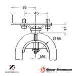 Стационарна скоба за фестонно захранване Akapp AVK 150