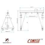 Сгъваем алуминиев портален кран