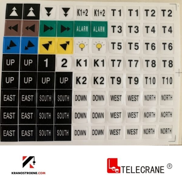 Стикери G9 за пулт за управление Telecrane